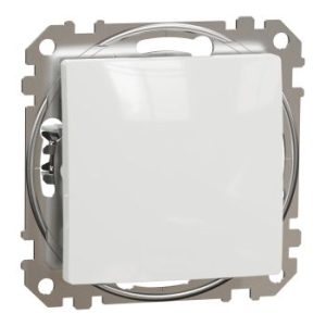 Potinkinis mygtukinis jungiklis, vieno klavišo, baltas, Sedna Design SDD111111
