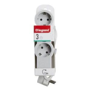 Ilgiklis 1.5m 3 vietų su įžeminimu, 3x1.5mm² 694549  Legrand