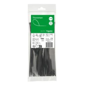 Kabelių tvirtinimo dirželiai 200×3.6mm juodi IMT46414  Thorsman