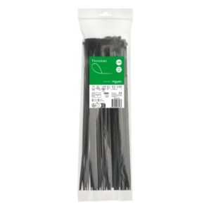 Kabelių tvirtinimo dirželiai 370×4.8mm juodi IMT46423 Thorsman
