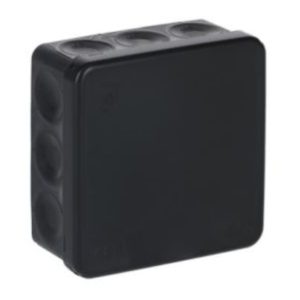 Virštinkinė dėžutė juoda 86x86x39mm IP65 AP9M